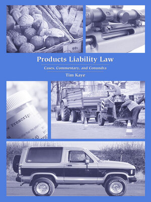 cover image of Products Liability Law
